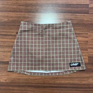 unif o-ren plaid skirt